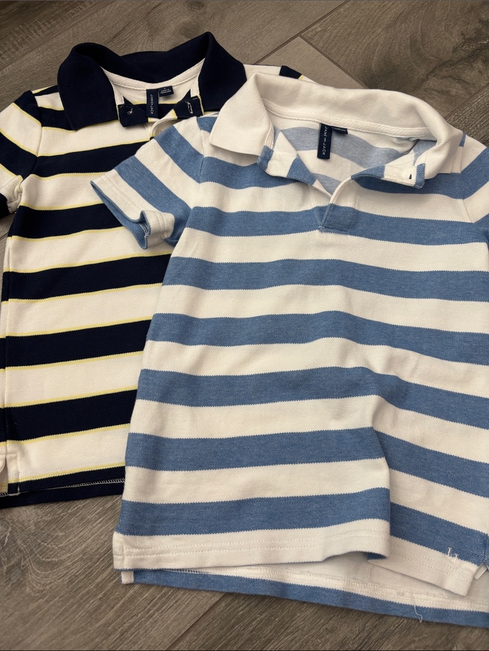 TWO JANIE & JACK Boys Striped Polo Pack - Blue/White & Navy/White